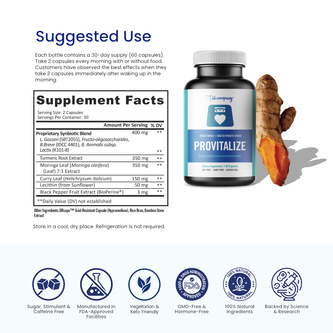 Provitalize | Best Natural Menopause Probiotic BB Company